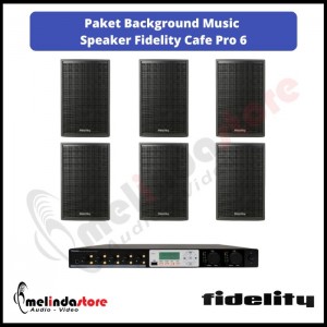 Paket Sound System Background Music Speaker Fidelity Cafe Pro 6 | 6 Speaker